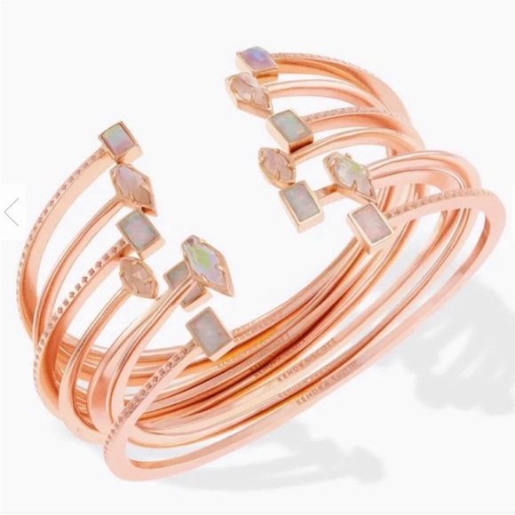Kendra Scott Rose Gold Kingsley Bangles Set of Seven - Picture 5 of 5